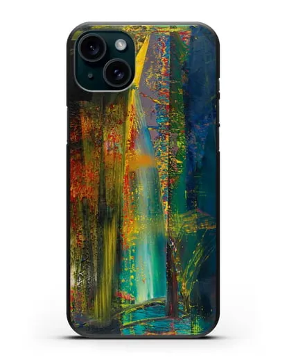 Чехол Абстрактная картина 599 (Рихтер Герхард) силиконовый для iPhone 15 Plus