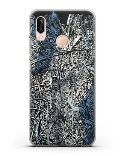 Чехол Абстрактная композиция (Марчук Иван) силиконовый для Huawei P20 Lite