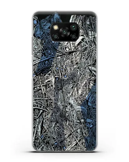 Чехол Абстрактная композиция (Марчук Иван) силиконовый для Xiaomi Poco X3 Pro