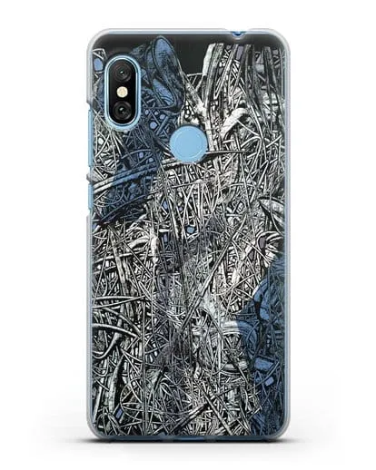 Чехол Абстрактная композиция (Марчук Иван) силиконовый для Xiaomi Redmi Note 6 Pro
