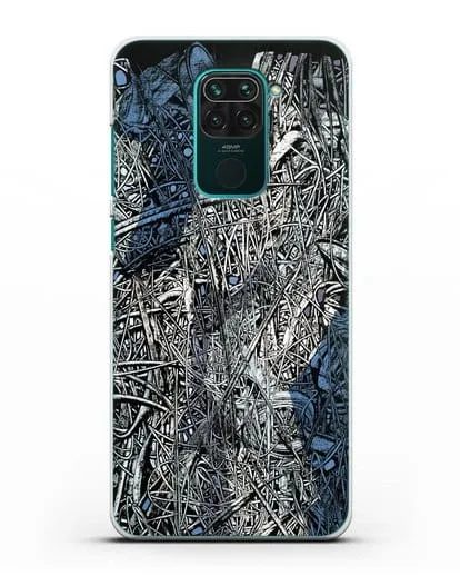 Чехол Абстрактная композиция (Марчук Иван) силиконовый для Xiaomi Redmi Note 9