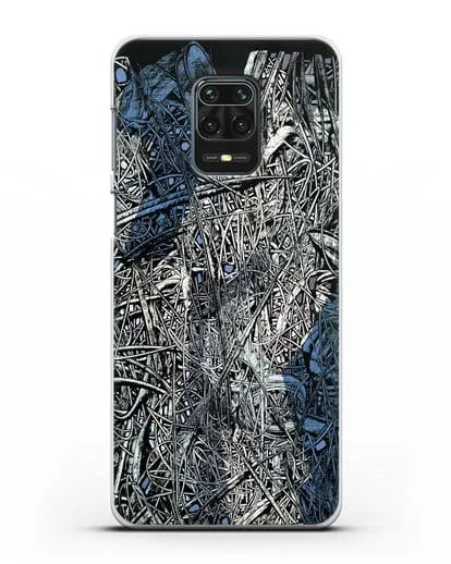 Чехол Абстрактная композиция (Марчук Иван) силиконовый для Xiaomi Redmi Note 9 Pro