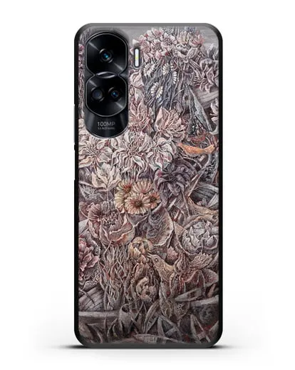 Чехол Лодки заросшие цветами (Марчук Иван) силиконовый для Honor 90 Lite