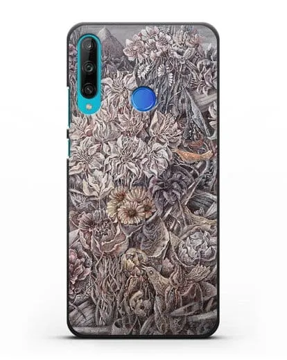 Чехол Лодки заросшие цветами (Марчук Иван) силиконовый для Honor 9C