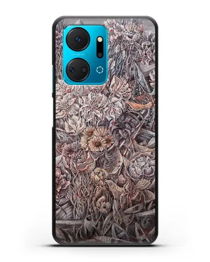 Чехол Лодки заросшие цветами (Марчук Иван) силиконовый для Honor X7a Plus