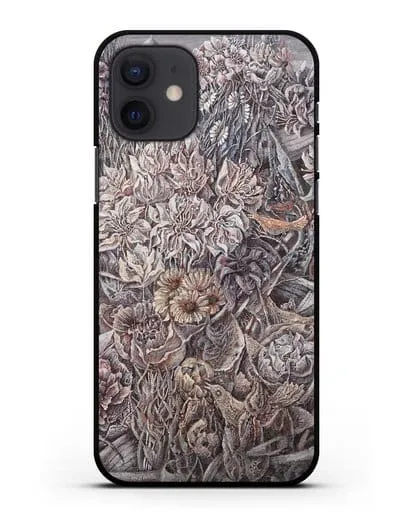 Чехол Лодки заросшие цветами (Марчук Иван) силиконовый для iPhone 12