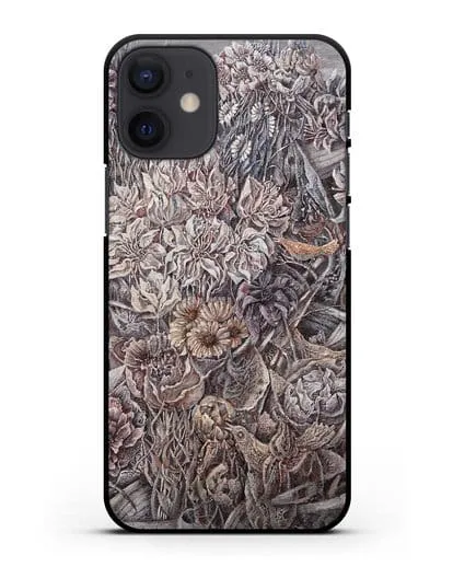 Чехол Лодки заросшие цветами (Марчук Иван) силиконовый для iPhone 12 mini