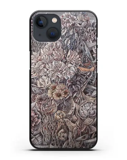 Чехол Лодки заросшие цветами (Марчук Иван) силиконовый для iPhone 13