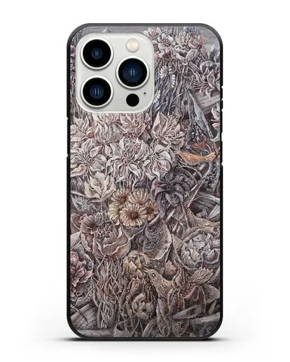 Чехол Лодки заросшие цветами (Марчук Иван) силиконовый для iPhone 13 Pro