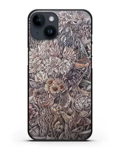 Чехол Лодки заросшие цветами (Марчук Иван) силиконовый для iPhone 14