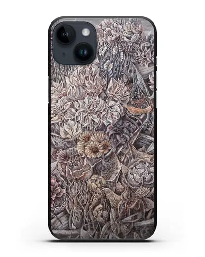 Чехол Лодки заросшие цветами (Марчук Иван) силиконовый для iPhone 14 Plus