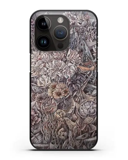 Чехол Лодки заросшие цветами (Марчук Иван) силиконовый для iPhone 14 Pro