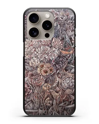 Чехол Лодки заросшие цветами (Марчук Иван) силиконовый для iPhone 15 Pro