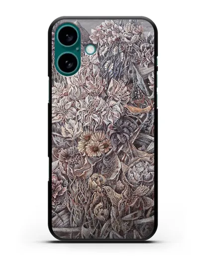 Чехол Лодки заросшие цветами (Марчук Иван) силиконовый для iPhone 16 Plus