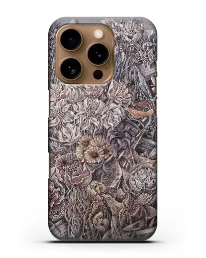 Чехол Лодки заросшие цветами (Марчук Иван) силиконовый для iPhone 16 Pro