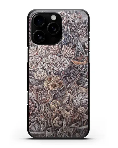 Чехол Лодки заросшие цветами (Марчук Иван) силиконовый для iPhone 16 Pro Max