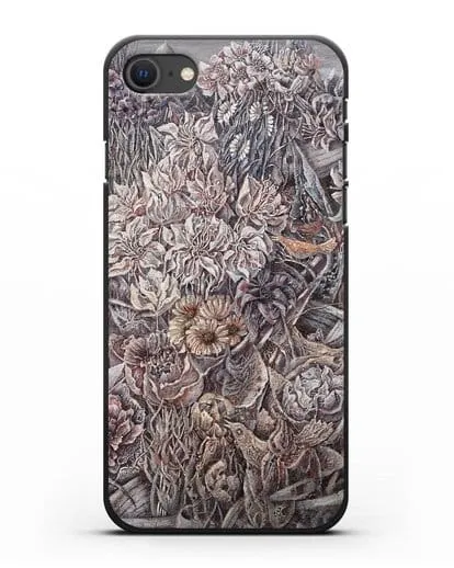 Чехол Лодки заросшие цветами (Марчук Иван) силиконовый для iPhone SE 2020