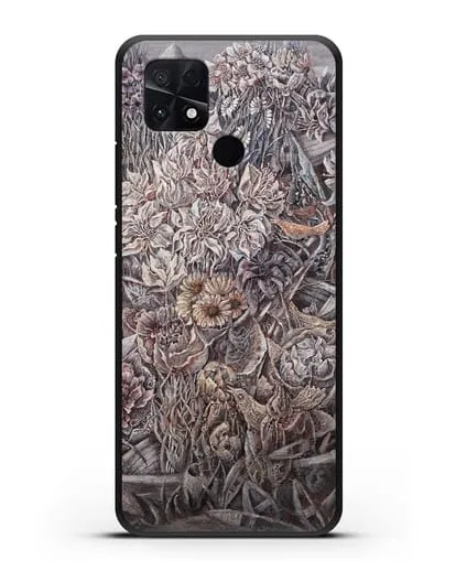 Чехол Лодки заросшие цветами (Марчук Иван) силиконовый для Xiaomi Poco C40