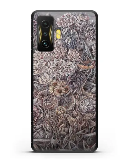 Чехол Лодки заросшие цветами (Марчук Иван) силиконовый для Xiaomi Poco F4 GT