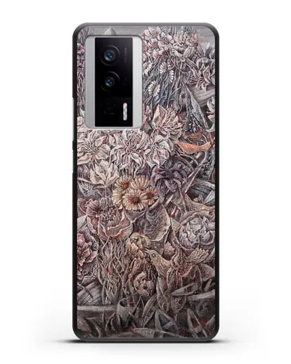 Чехол Лодки заросшие цветами (Марчук Иван) силиконовый для Xiaomi Poco F5 Pro