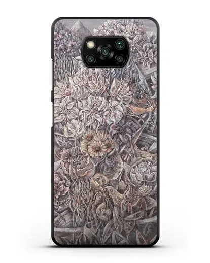 Чехол Лодки заросшие цветами (Марчук Иван) силиконовый для Xiaomi Poco X3