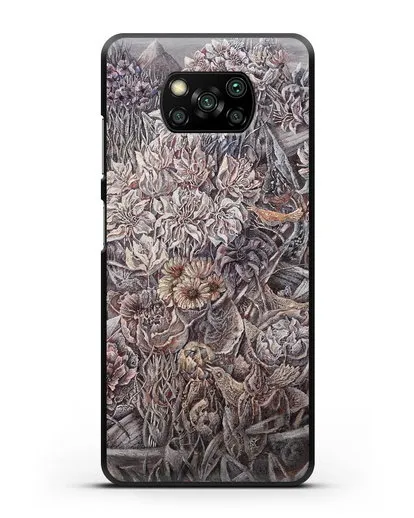 Чехол Лодки заросшие цветами (Марчук Иван) силиконовый для Xiaomi Poco X3 Pro