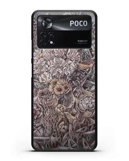 Чехол Лодки заросшие цветами (Марчук Иван) силиконовый для Xiaomi Poco X4 Pro