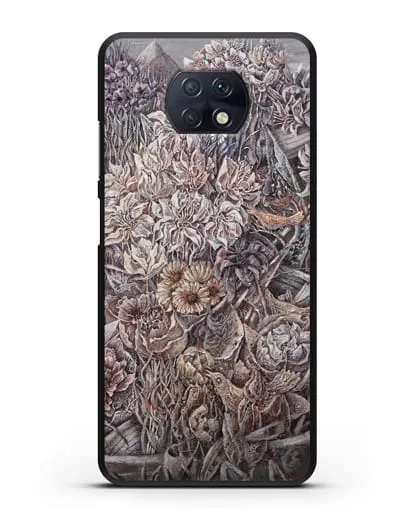 Чехол Лодки заросшие цветами (Марчук Иван) силиконовый для Xiaomi Redmi Note 9T