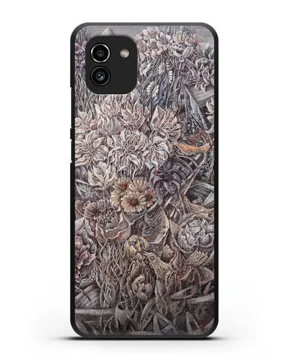 Чехол Лодки заросшие цветами (Марчук Иван) силиконовый для Samsung Galaxy A03 [SM-A035]