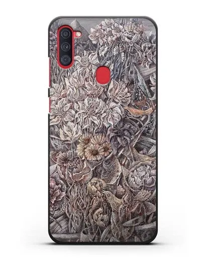 Чехол Лодки заросшие цветами (Марчук Иван) силиконовый для Samsung Galaxy A11 [SM-A115F]