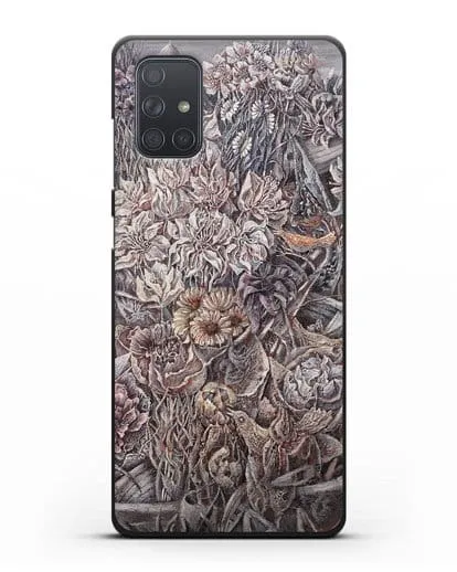 Чехол Лодки заросшие цветами (Марчук Иван) силиконовый для Samsung Galaxy A71 [SM-A715F]