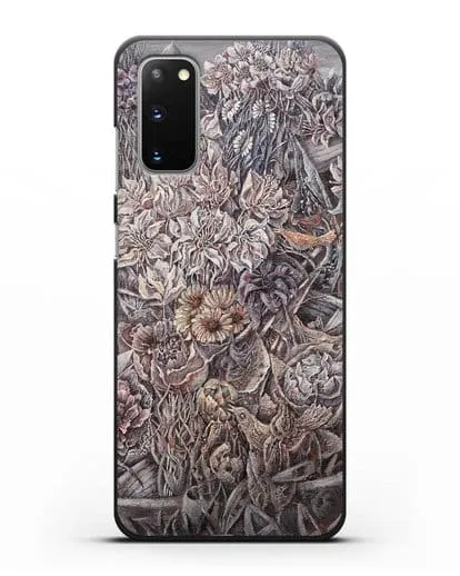 Чехол Лодки заросшие цветами (Марчук Иван) силиконовый для Samsung Galaxy S20 [SM-G980F]