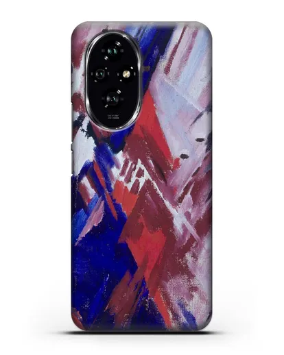 Чехол Красно-синий лучизм (Ларионов Михаил) силиконовый для Honor 200