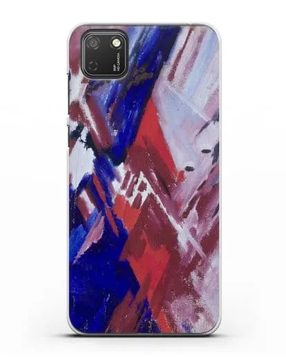 Чехол Красно-синий лучизм (Ларионов Михаил) силиконовый для Honor 9S