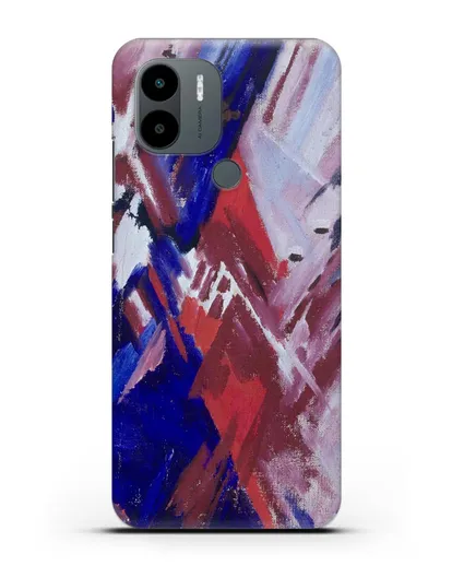 Чехол Красно-синий лучизм (Ларионов Михаил) силиконовый для Xiaomi Poco C51