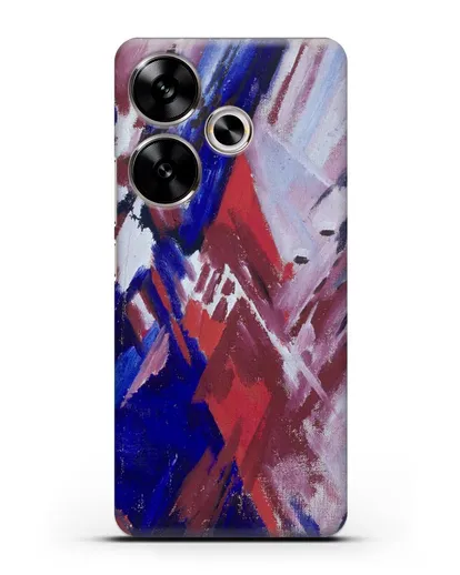 Чехол Красно-синий лучизм (Ларионов Михаил) силиконовый для Xiaomi Poco F6