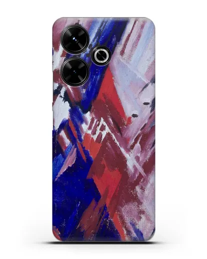 Чехол Красно-синий лучизм (Ларионов Михаил) силиконовый для Xiaomi Poco M6