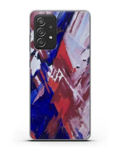 Чехол Красно-синий лучизм (Ларионов Михаил) силиконовый для Samsung Galaxy A53