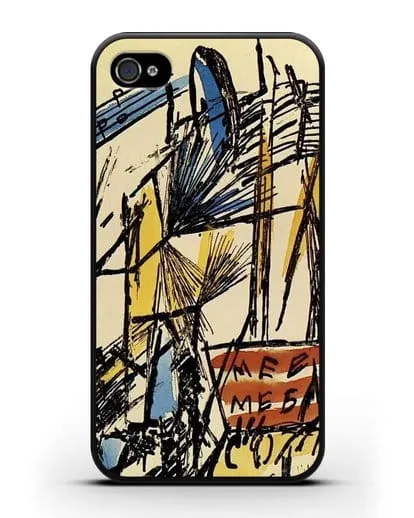 Чехол Лучистский пейзаж (Ларионов Михаил) силиконовый для iPhone 4/4s