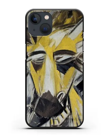 Чехол Голова быка (Ларионов Михаил) силиконовый для iPhone 13