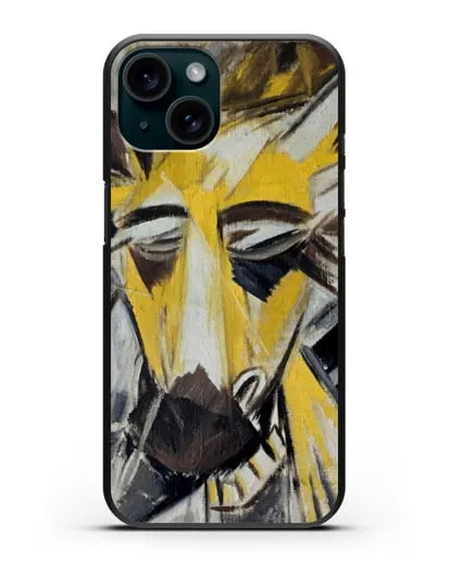 Чехол Голова быка (Ларионов Михаил) силиконовый для iPhone 15