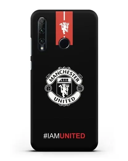 Чехол ФК Манчестер Юнайтед с надписью #IAMUNITED силиконовый для Honor 20e