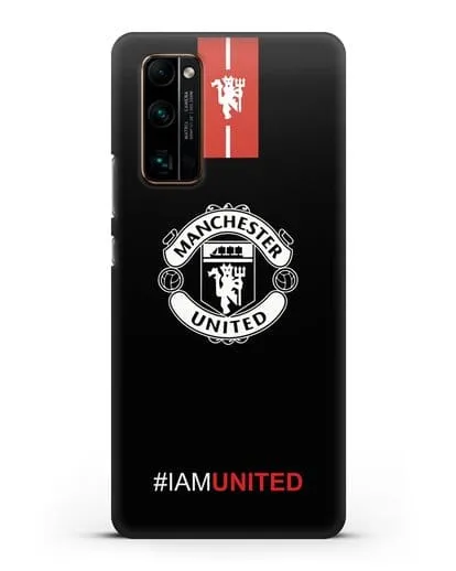 Чехол ФК Манчестер Юнайтед с надписью #IAMUNITED силиконовый для Honor 30 Pro Plus