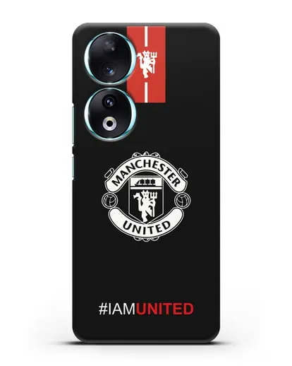 Чехол ФК Манчестер Юнайтед с надписью #IAMUNITED силиконовый для Honor 90