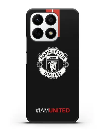 Чехол ФК Манчестер Юнайтед с надписью #IAMUNITED силиконовый для Honor X8a