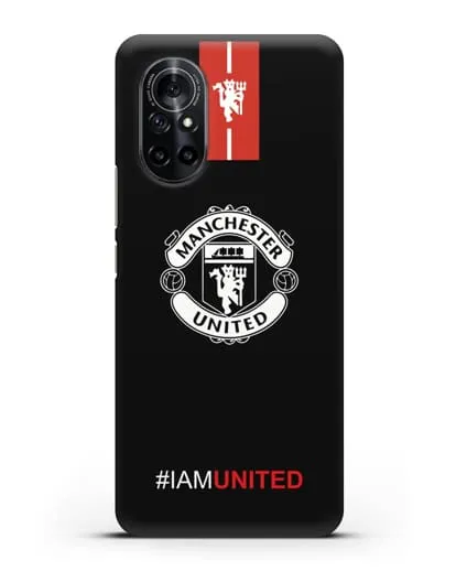 Чехол ФК Манчестер Юнайтед с надписью #IAMUNITED силиконовый для Huawei Nova 8