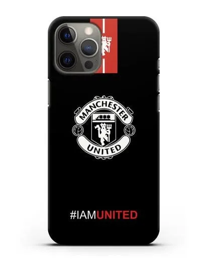 Чехол ФК Манчестер Юнайтед с надписью #IAMUNITED силиконовый для iPhone 12 Pro Max