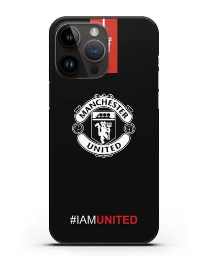 Чехол ФК Манчестер Юнайтед с надписью #IAMUNITED силиконовый для iPhone 14 Pro Max