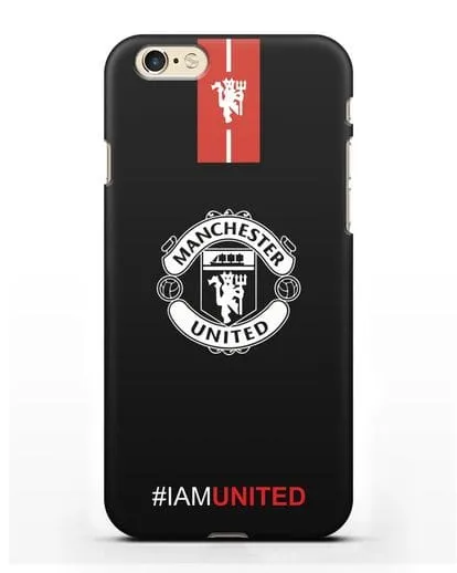 Чехол ФК Манчестер Юнайтед с надписью #IAMUNITED силиконовый для iPhone 6