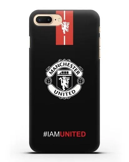 Чехол ФК Манчестер Юнайтед с надписью #IAMUNITED силиконовый для iPhone 7 Plus